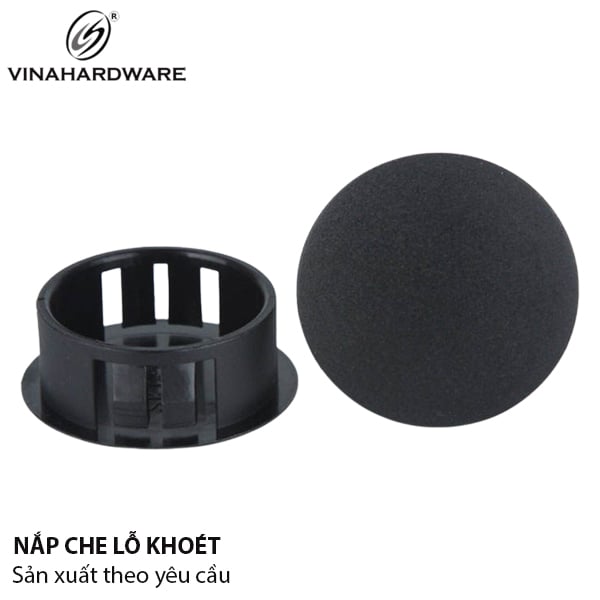 Nắp nút bít lỗ màu đen phi 12mm Vinahardware - VNH08L12