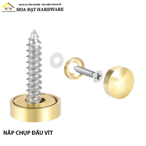 Nắp chụp vít màu vàng Vinahardware - CS10TT2