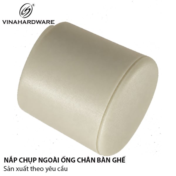 Nút nhựa chân bàn tròn Vinahardware, màu trắng - NNB19T