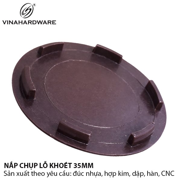Nắp chụp nhựa nâu Vinahardware loại 35mm VNH PC540