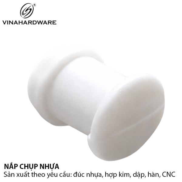 nút bít Vinahardware phi 8, dài 13mm, màu trắng WC0813W