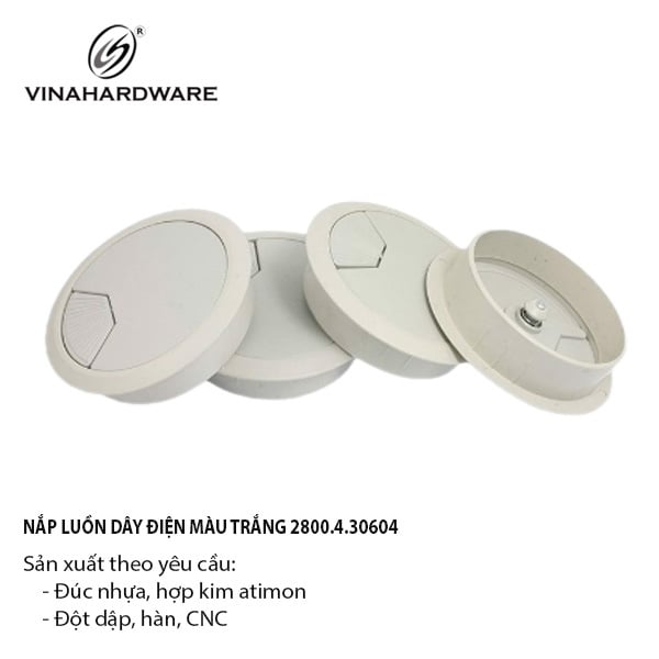 Nắp luồn dây điện nhựa Vinahardware loại tốt -  2800.4.30604