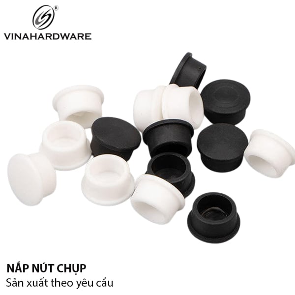 Nút nhựa tròn chụp bít lỗ khoát vít màu trắng phi 19.5mm dài 15mm - WC2115W