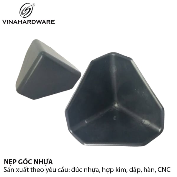 Nẹp Ke nhựa Vinahardware kích thước 75x75x2mm, màu đen - KN75752D