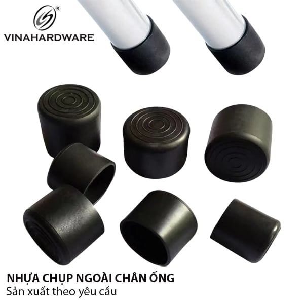 Chân đế nhựa chụp ống ngoài Vinahardware loại 27*28mm L2728