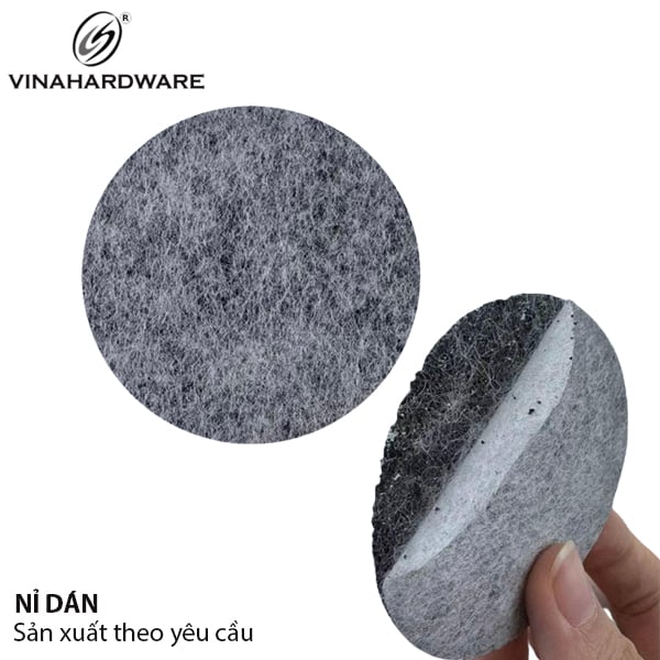 Nỉ xám tròn phi 30, dày 3mm Vinahardware - NXT30