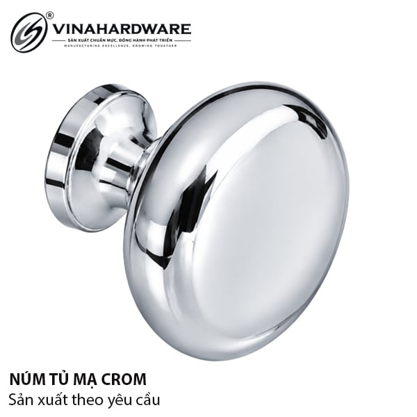 Núm tay nắm tủ tròn phi 31mm, cao 28mm Vinahardware - 1300.3.31292