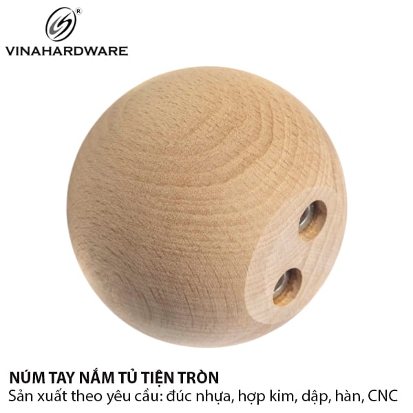 Núm tủ gỗ tần bì có khoan lỗ - Mã 1303.3.30030