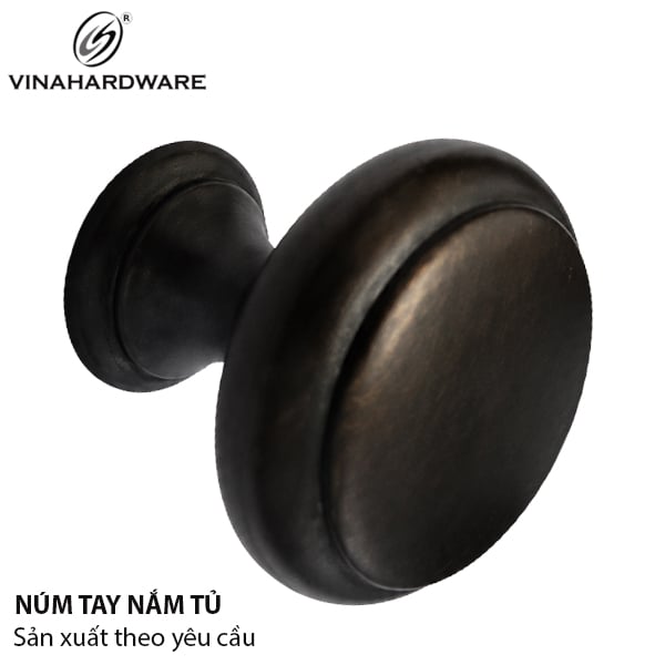 Núm tủ tròn màu đen phi 31mm 1300.3.00310
