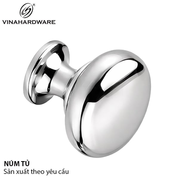 Núm tay nắm phi 23mm, sắt xi crom Vinahardware - HD023CR