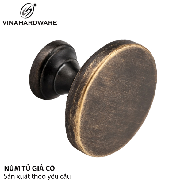 Núm tay nắm tủ giả cổ đen 25x25mm VNH HD0080