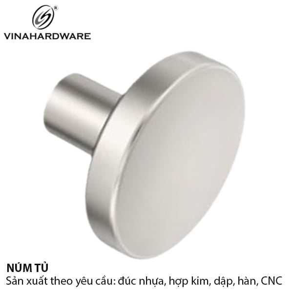 Núm tủ tròn hợp kim Vinahardware - Mã 1306.2.30204