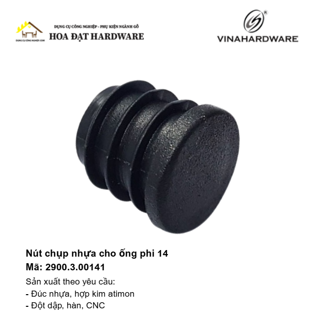 Nút chụp chân đế nhựa cho ống Vinahardware (nhiều loại) - Mã 2900.3.00221
