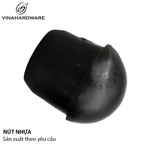 Nút bít nhựa màu đen chụp lỗ phi 6mm Vinahardware - NBN6D