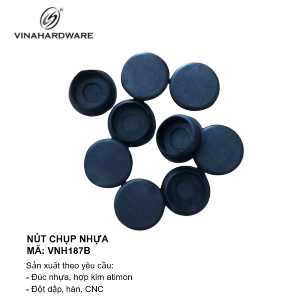 Nút Chụp Nhựa Đen Nhiều Kích Thước Vinahardware