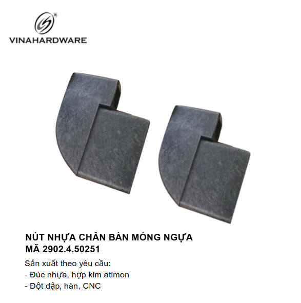 Nút Nhựa Chân Bàn Móng Ngựa – Mã 2902.4.50251