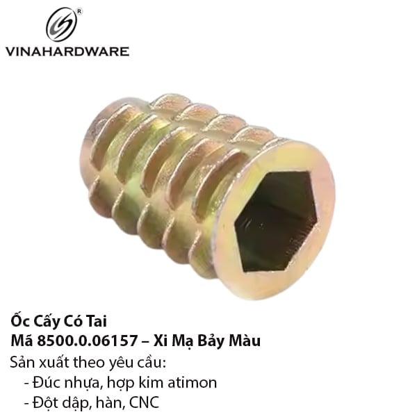 Ốc cấy có tai 4x10mm Vinahardware - OCCT410Z15