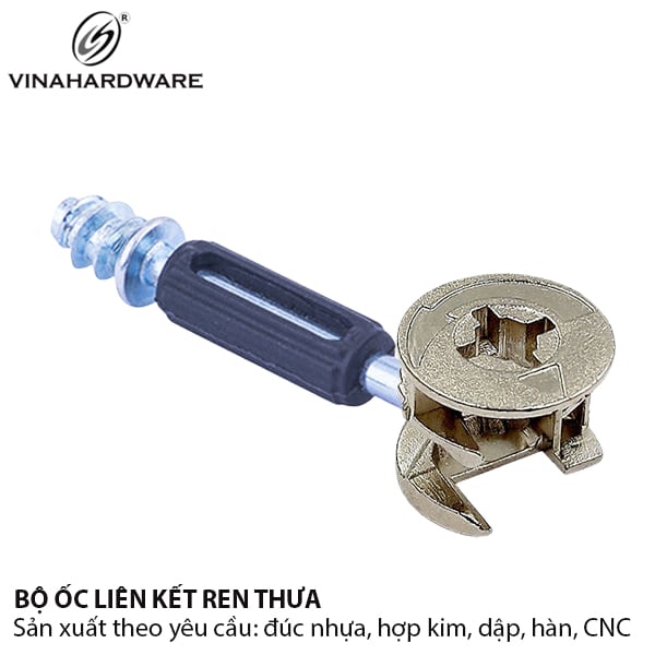 Bộ liên kết cam và Cốt nhựa đen răng thưa 45mm Vinahardware 8230.4.01451