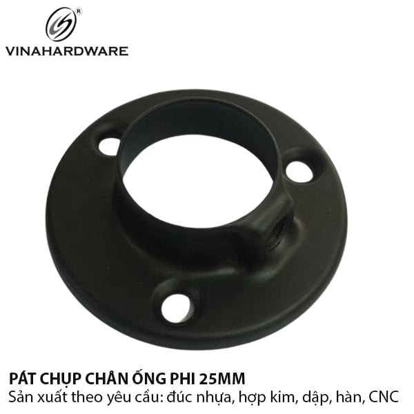 Pat ( bas) sắt chụp ống Vinahardware phi 25mm, màu đen - 1608.2.00256