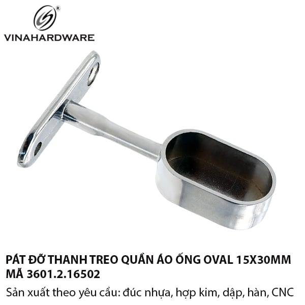 Pat đỡ thanh treo quần áo không điều chỉnh Vinahardware 3601.2.16502