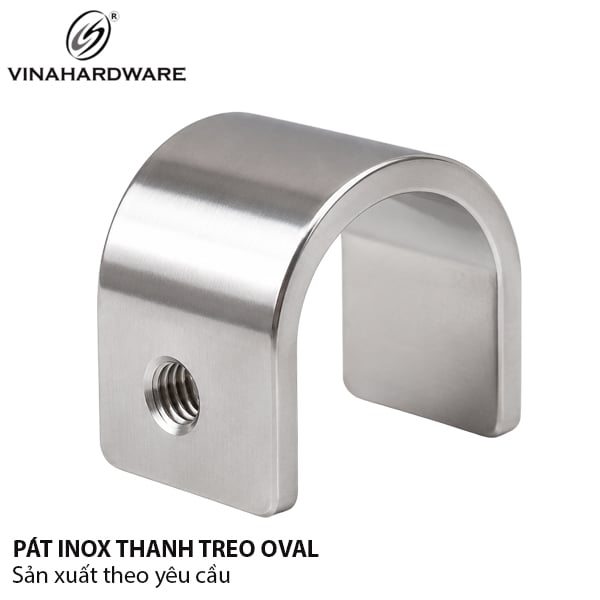 Pát inox U dùng pát gài thanh treo quần áo 1608.1.25032