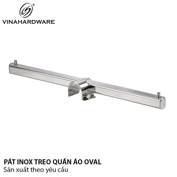 Thanh pát inox móc treo quần áo 1900.1.00206