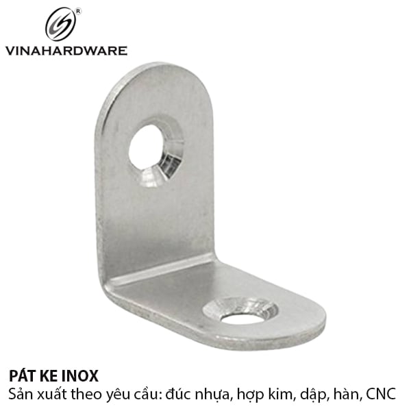 Pát inox kích thước 30x30x16mm lỗ 5mm inox 304 1605.1.00003