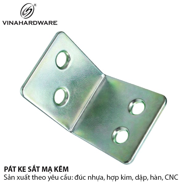 Pat (bas) sắt xi trắng Vinahardware, lỗ xéo - 1608.1.44024