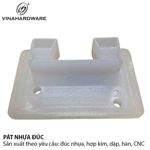 Pát (Bas) nhựa hai lỗ Vinahardware kích thước 62x40x3 - trắng VNH2208305 (cái)