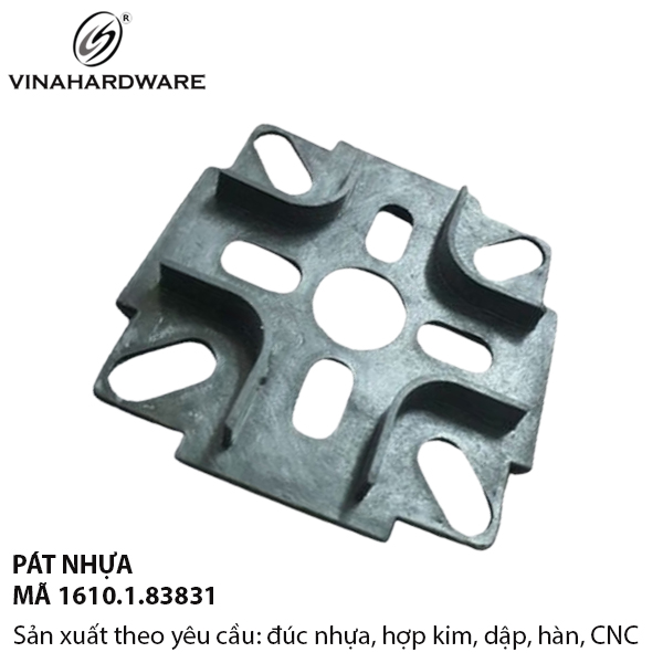 Pát Nhựa Cố Định Chân Sàn 80×80mm – Mã 1610.1.83831