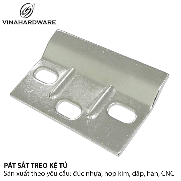 Pát ( Bas) sắt xi trắng Vinahardware loại 60x40mm dày 2mm 1608.4.60404