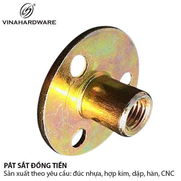 Pat (bas) đồng tiền Vinahardware loại M10x37mm hệ inches 1608.4.10377