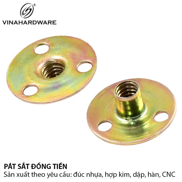 Pat (bas) đồng tiền Vinahardware loại M8 đường kính 32mm, hệ inch - 1608.4.08327