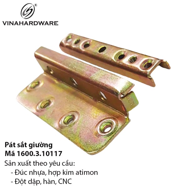 Bộ pat (bas) giường, xi 7 màu kèm bulong Vinahardware - BB1011Z610