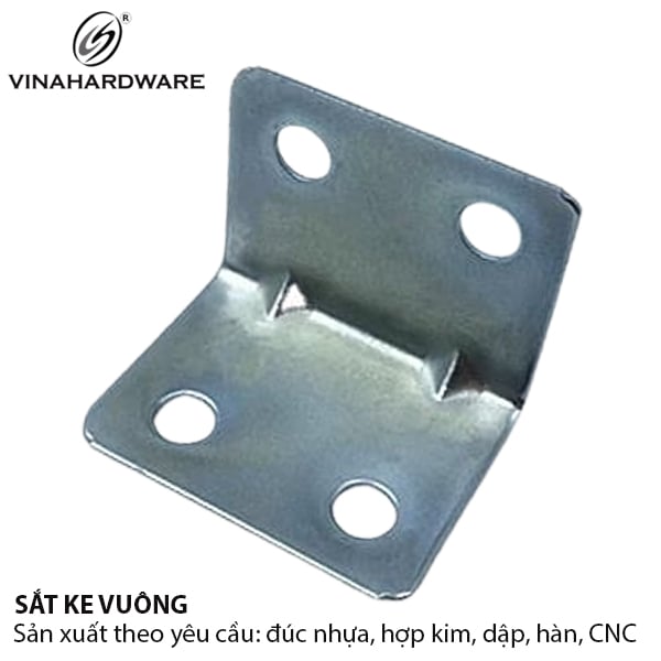 Pat ( Bas) ke vuông Vinahardware kích thước 26x26mm, dày 1.5mm, màu trắng 1604.4.30304
