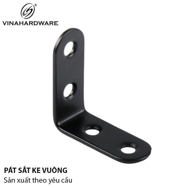 Pát (bas) vuông màu đen 4 lỗ bắt vít, xi đen Vinahardware - P4040B2