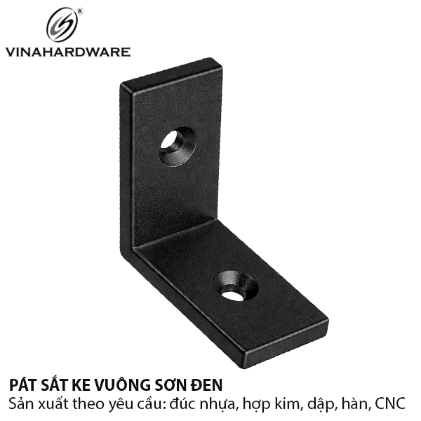 Pát (bas) sắt chữ L sơn đen mờ - 1608.1.30036