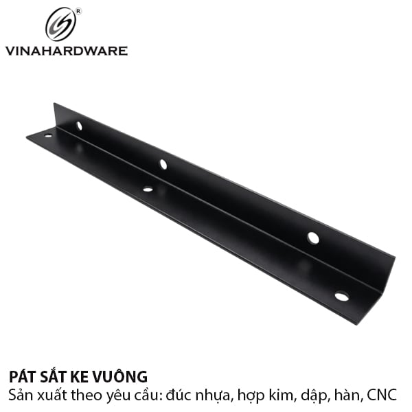 Pat ( Bas) chữ L Vinahardware, sắt sơn đen - 30x30x320x2mm - 1604.1.00006