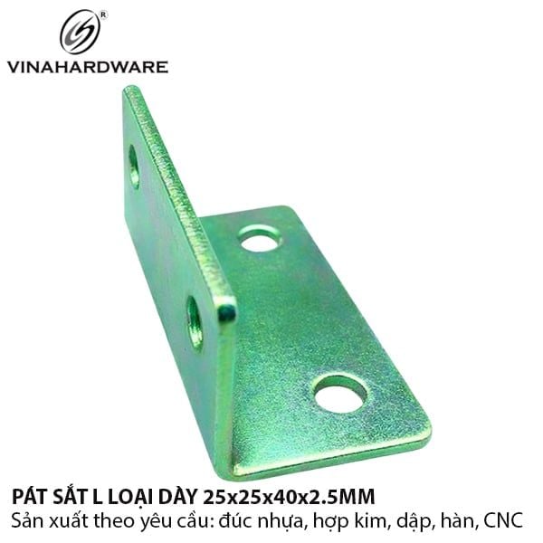 Pat ( bas) ke sắt chữ L, xi trắng kẽm - P2540L25