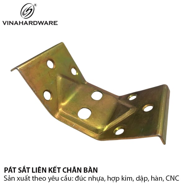 Pat ( Bas) sắt vuông góc chân bàn tủ màu đen Vinahardware 1602.3.13667