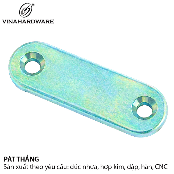 Pat (bas) chặn khóa Vinahardware kích thước 43x11x3mm xi trắng - 3601.1.31103