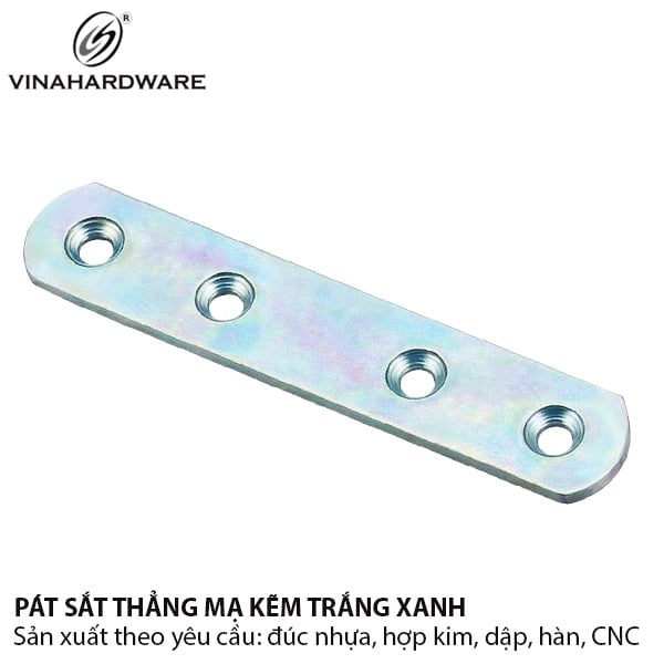 Pat ( Bas) sắt âm thẳng Vinahardware loại 100x25x2mm, xi trắng xanh - 1608.1.10024