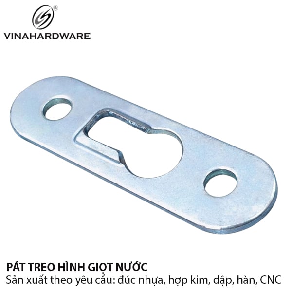 Pat (bas) sắt móc treo Vinahardware, xi mạ kẽm 37x13mm - 1608.3.98294