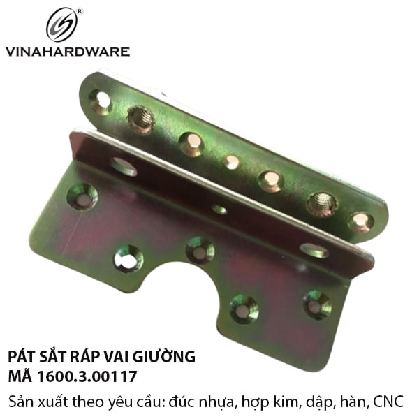 Pát Sắt Vai Giường Xi Mạ Bảy Màu Dài 100mm | Mã 1600.3.00117