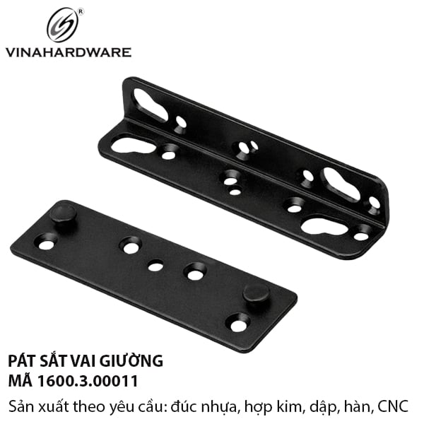Bộ pát sắt vai giường đen Vinahardware - Mã 1600.3.00011