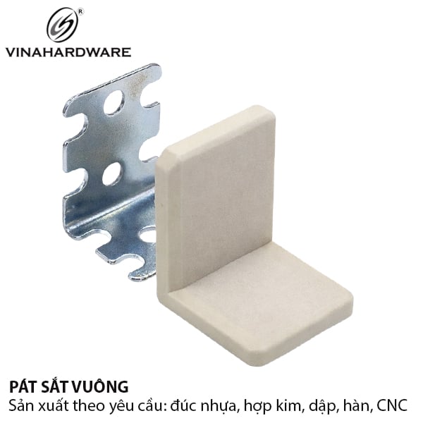 Pat ( Bas) ke vuông lớn Vinahardware có nắp đậy màu trắng xám 1604.4.94304