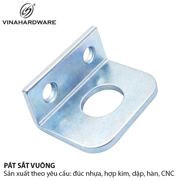 Pat ( Bas) ke 3 lỗ Vinahardware loại 24x22x2x0.6mm dày 1.5mm xi trắng 1604.1.26154