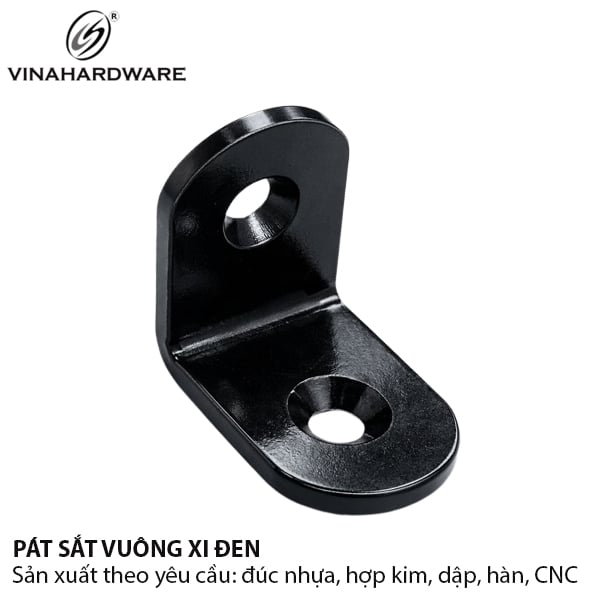 Pat ( Bas) chữ L Vinahardware kích thước 21x17x2mm xi đen - 1604.4.21171