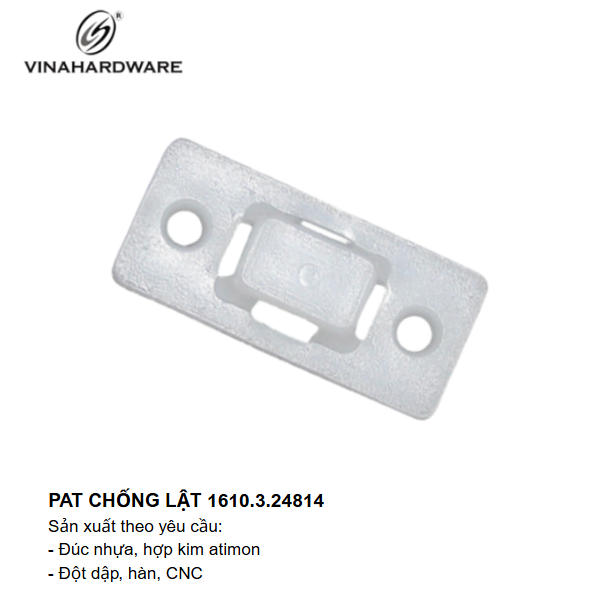 Pat ( bas) chống lật Vinahardware kích thước 22*48mm - 1610.3.22480