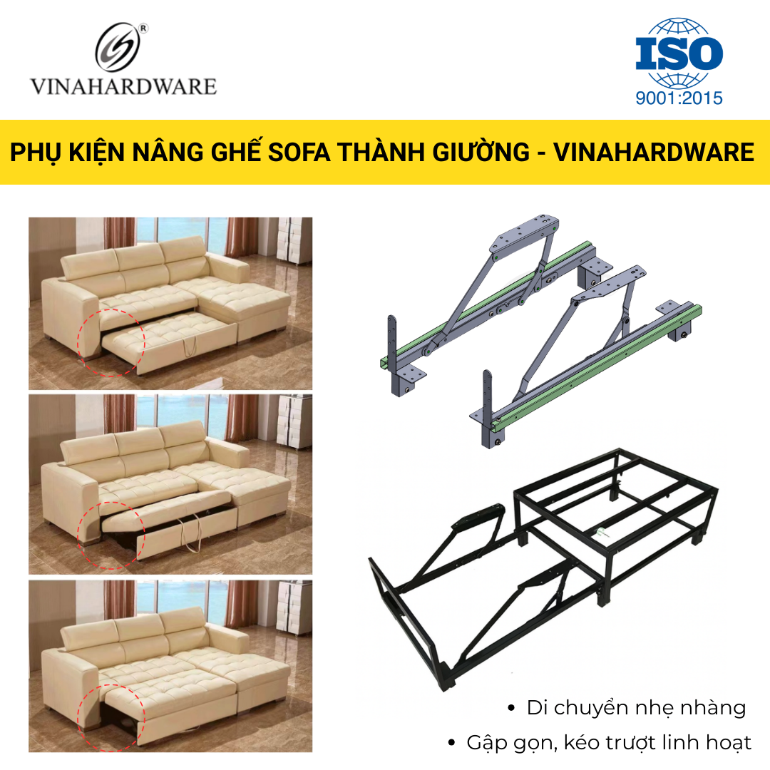 Phụ Kiện Nâng Sofa Thành Giường – Mã 2500.4.07501